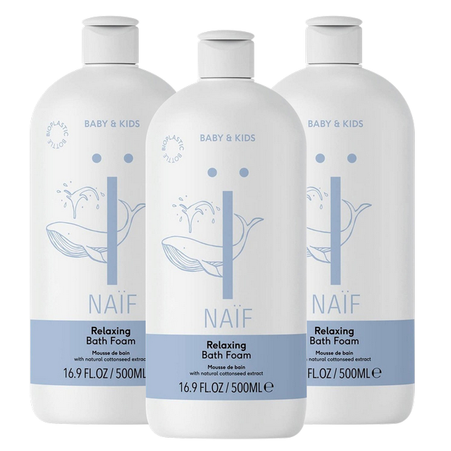 NAÏF Care B.V. Naïf Care - Relaxing Badschuim - 3x500 ml - Voordeelverpakking