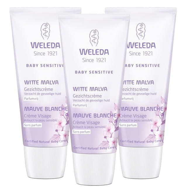 Weleda Weleda Malva - Gezichtscréme – 3 x 50ml – Voordeelverpakking