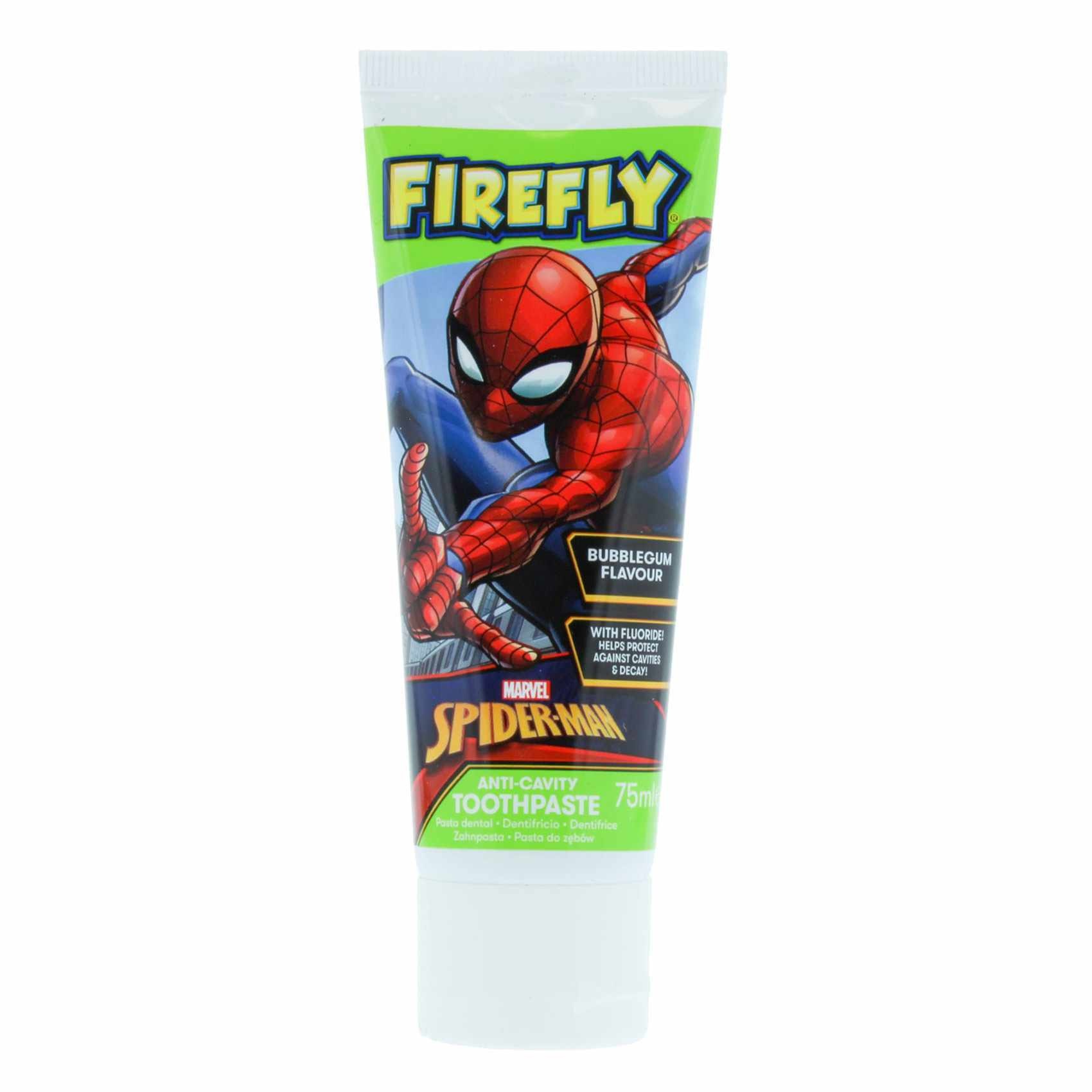 Marvel avengers FireFly - Spiderman Tandpasta - 75ml - Bubble Gum Smaak