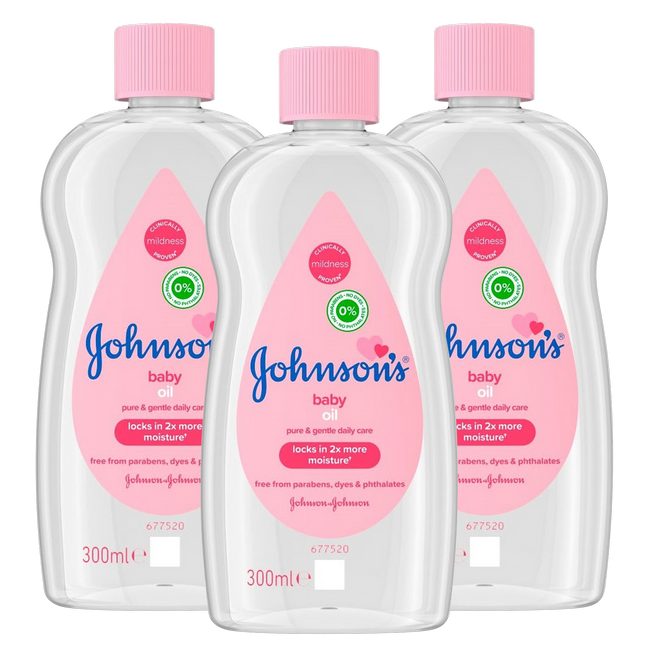 Johnson's - Baby Olie - Normaal - 3 x 300ml - Voordeelverpakking