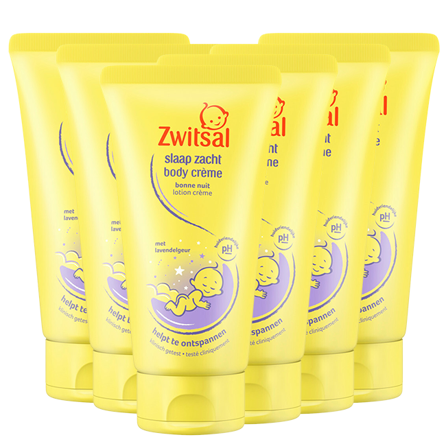 Zwitsal Zwitsal - Slaap Zacht - Body Crème - Lavendel - 6 x 150ml - Voordeelverpakking