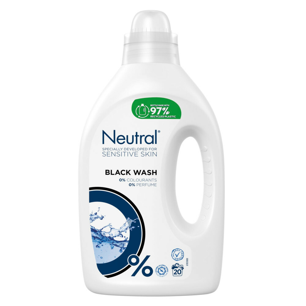 Neutral  Vloeibaar Wasmiddel Zwart - 1 liter - 20 wasbeurten