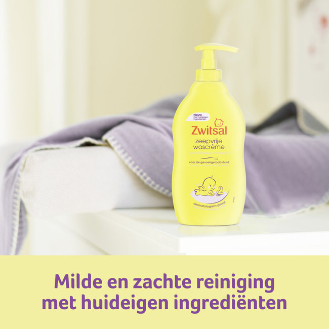 Zwitsal - Zeepvrije Wascreme - 3 x 400ml - Voordeelpack