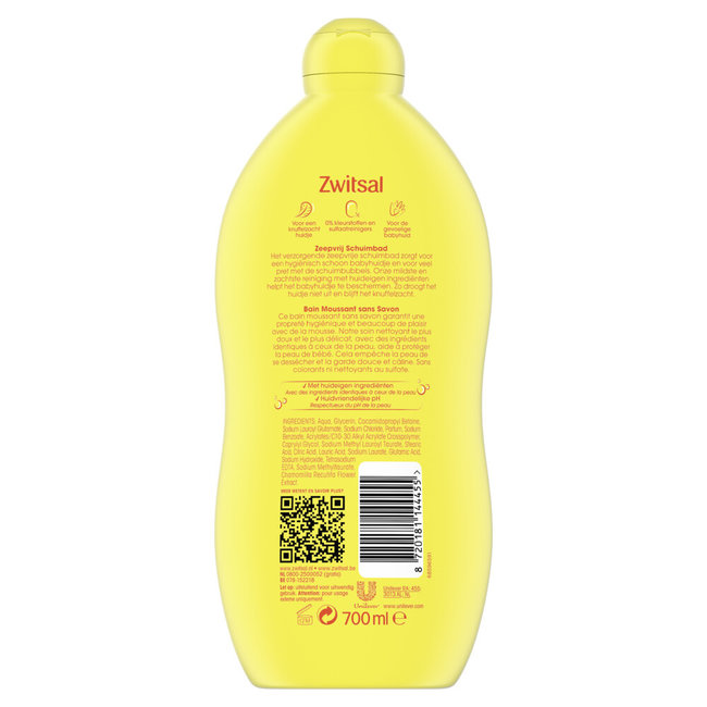 Zwitsal - Zeepvrij Schuimbad - 3 x 700 ml - Voordeelpack