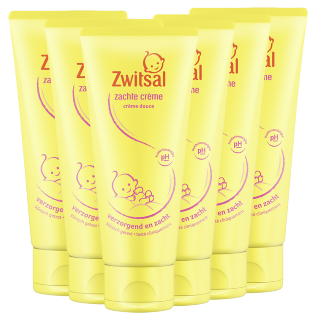 Zwitsal - Zachte Creme - 6 x 100ml - Voordeelverpakking