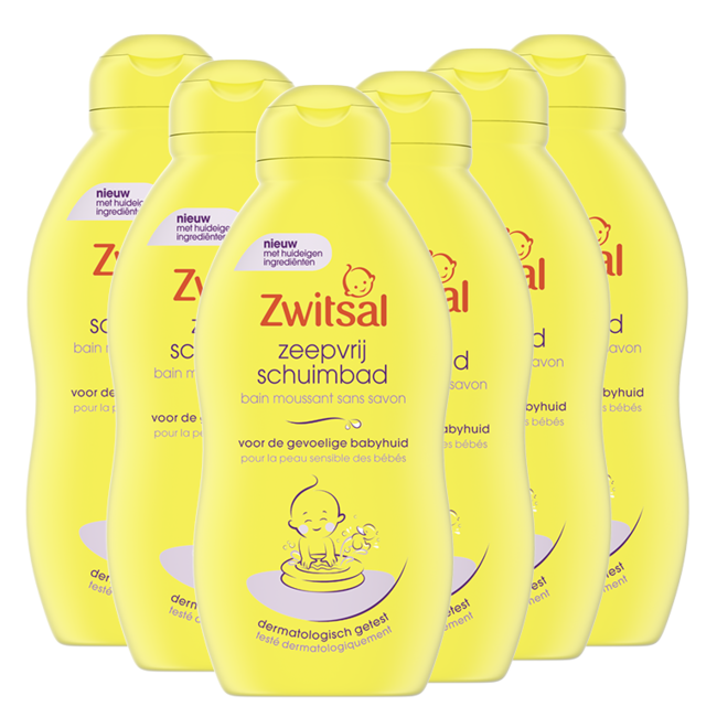 Zwitsal - Zeepvrij Schuimbad - 6 x 200 ml - Voordeelverpakking