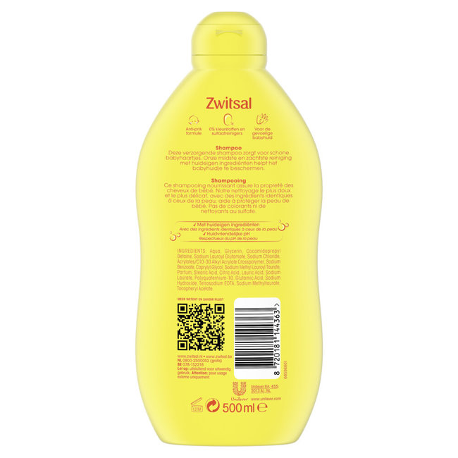 Zwitsal - Shampoo - 3 x 500 ml - Voordeelpack