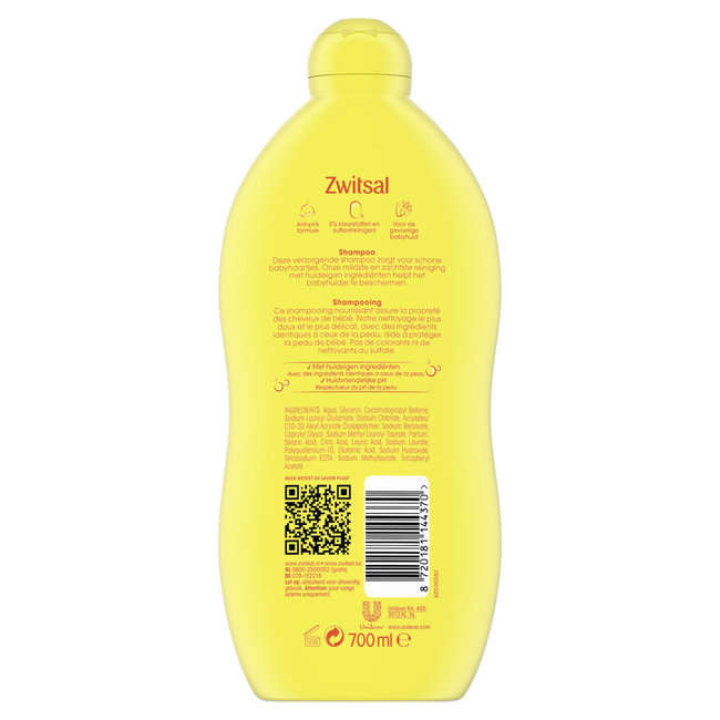 Zwitsal - Shampoo - 3 x 700 ml - Voordeelpack