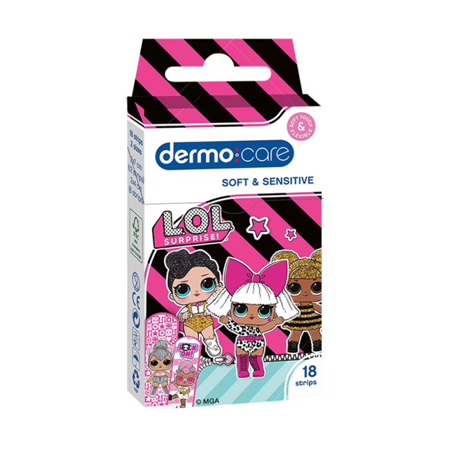 Dermo Care Dermo Care - L.O.L Suprise - Soft & Sensitive - Pleisters - 18 stuks