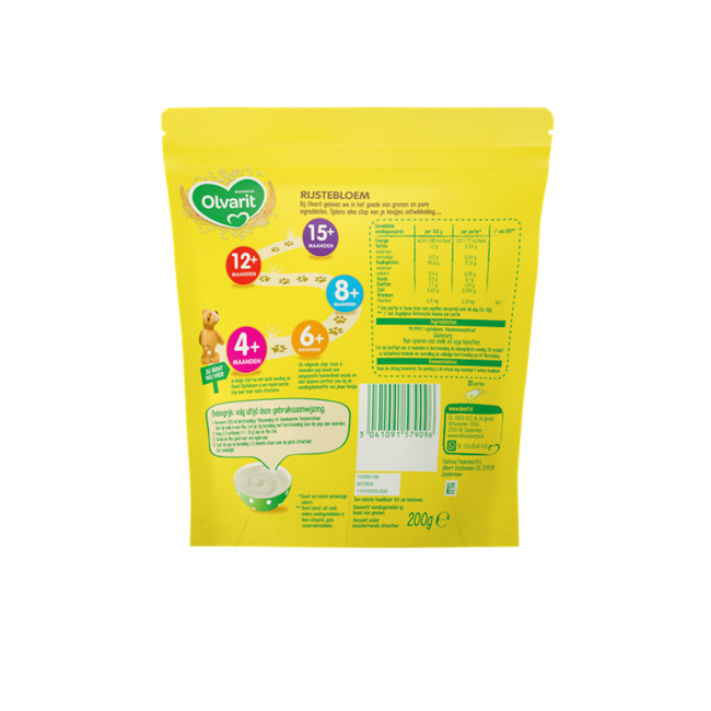 Olvarit - Rijstebloem - 4+ maanden - 200 gram