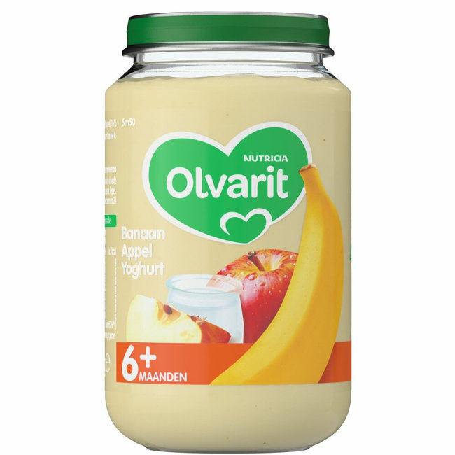 Olvarit Olvarit - Fruithapje - Banaan, Appel, Yoghurt - 6 maanden - 200ml