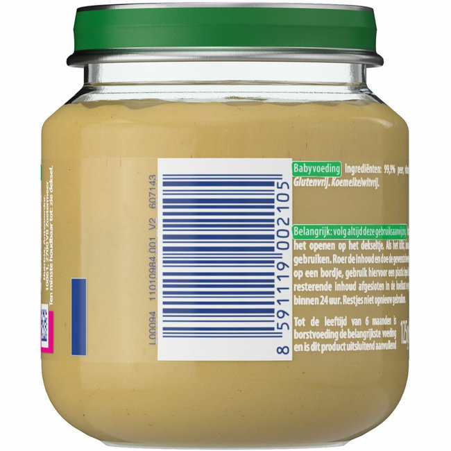 Olvarit - 1e Fruithapje - Peer - 4 maanden - 125 gram