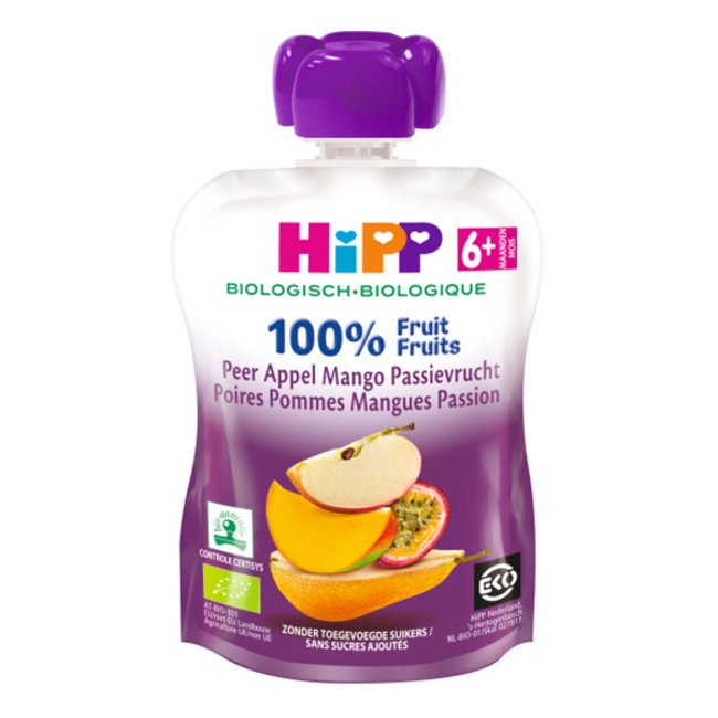 HiPP - Fruithapje - Appel, Mango, Passievrucht - 6+ maanden - 90 gram