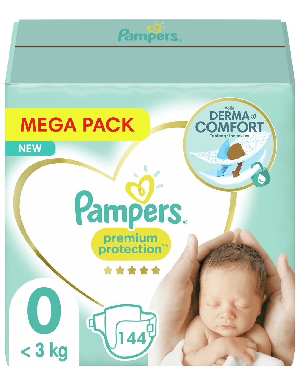 volume Siësta Twisted Pampers - Premium Protection - Maat 0 - Maandbox - 144 luiers - Prema -  Babydrogist.nl