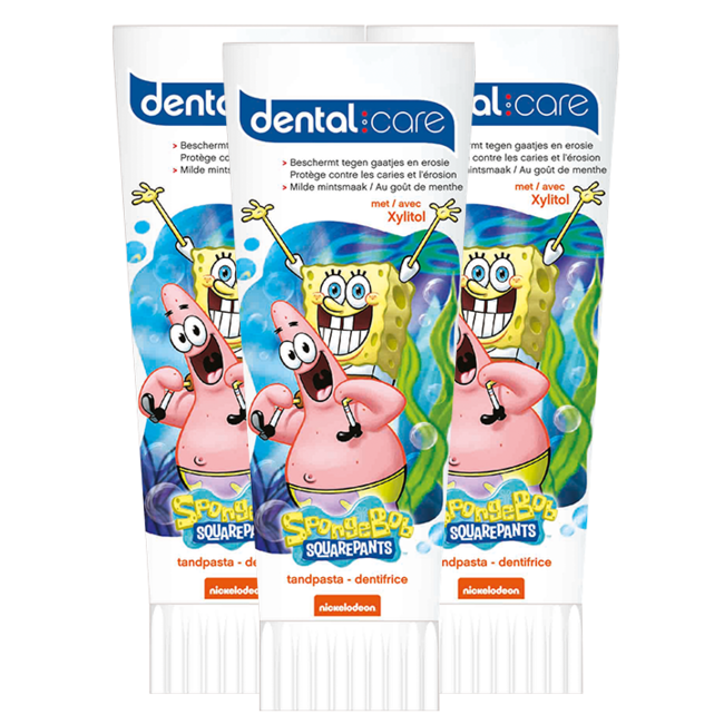 Dermo Care Dermo Care - Spongebob - Tandpasta - 3 x 75ml - Voordeelpack