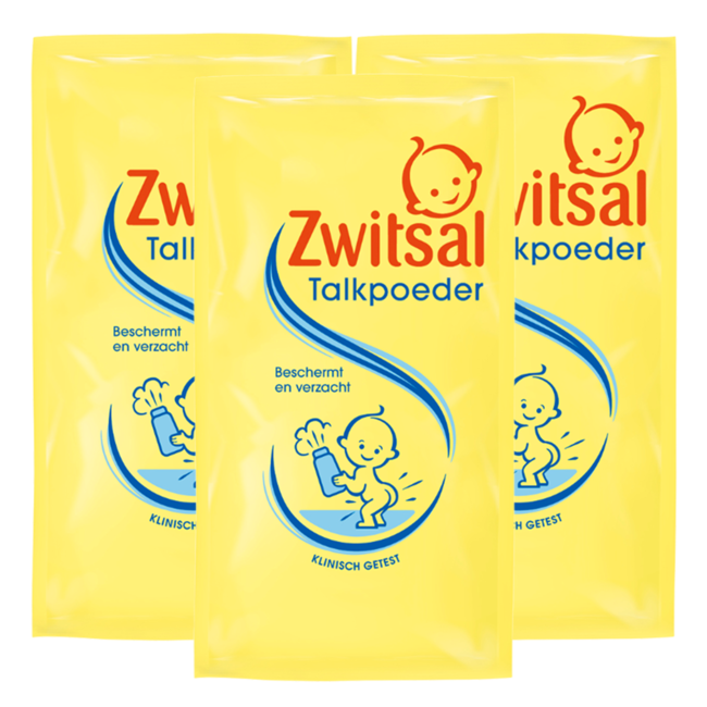 Sanctie Politie klasse Zwitsal - Baby Talkpoeder - Navul - 3 x 100gr - Voordeelpack -  Babydrogist.nl