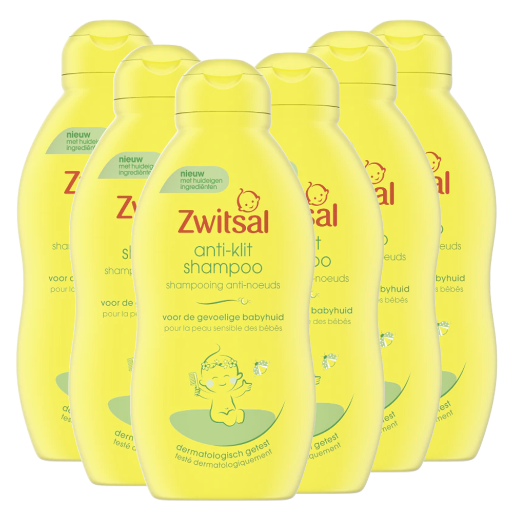 Zwitsal  Anti Klit Shampoo - 6 x 200ml - Voordeelverpakking