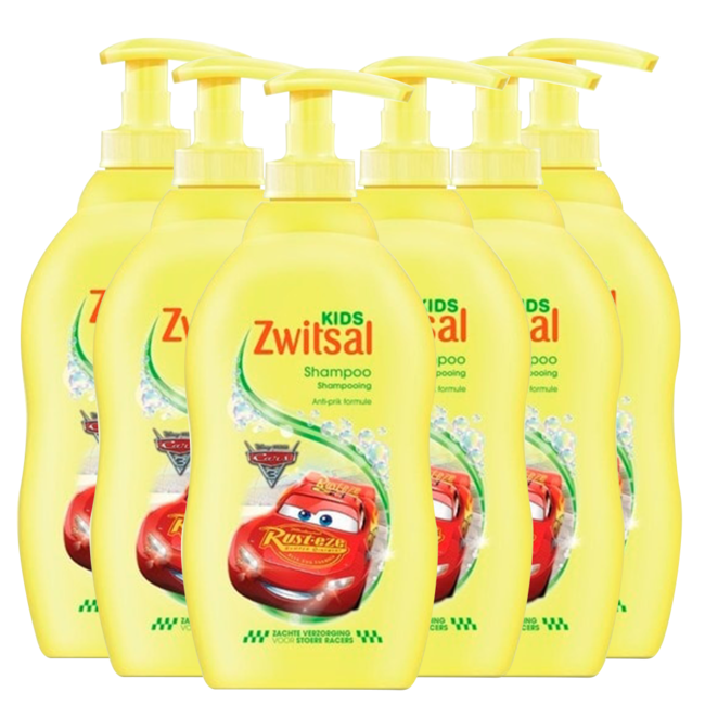 Zwitsal - Shampoo - Disney Cars - 6 x 400ml - Voordeelverpakking