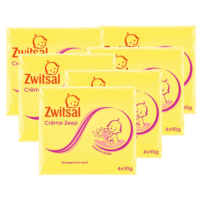 Zwitsal Zwitsal - Creme Zeep - 24 x 90g - Voordeelverpakking