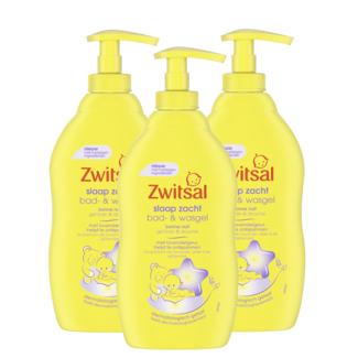 Zwitsal Zwitsal - Slaap Zacht - Bad & Wasgel - Lavendel - 3 x 400ml - Voordeelpack