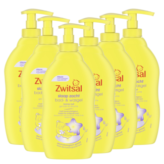 Zwitsal Zwitsal - Slaap Zacht - Bad & Wasgel - Lavendel - 6 x 400ml - Voordeelverpakking
