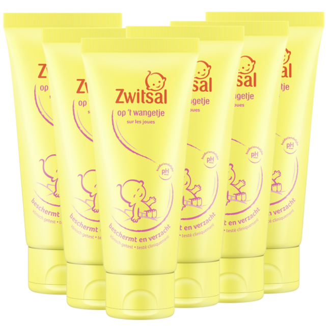 Zwitsal - Gezichtscreme - Op 't Wangetje - 6 x 100ml - Voordeelverpakking