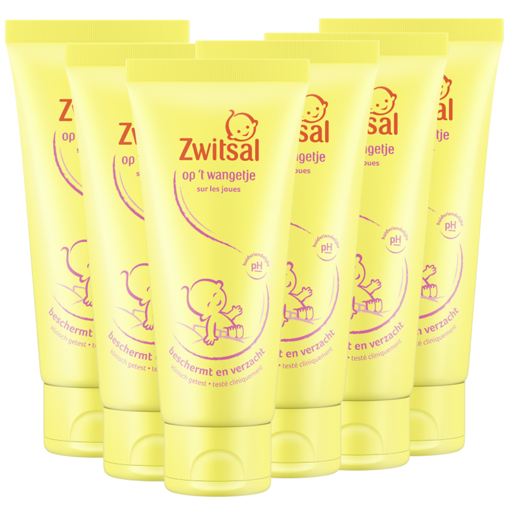 Zwitsal - Gezichtscreme - Op 't Wangetje 6 x 100ml - Voordeelverpakk Babydrogist.nl