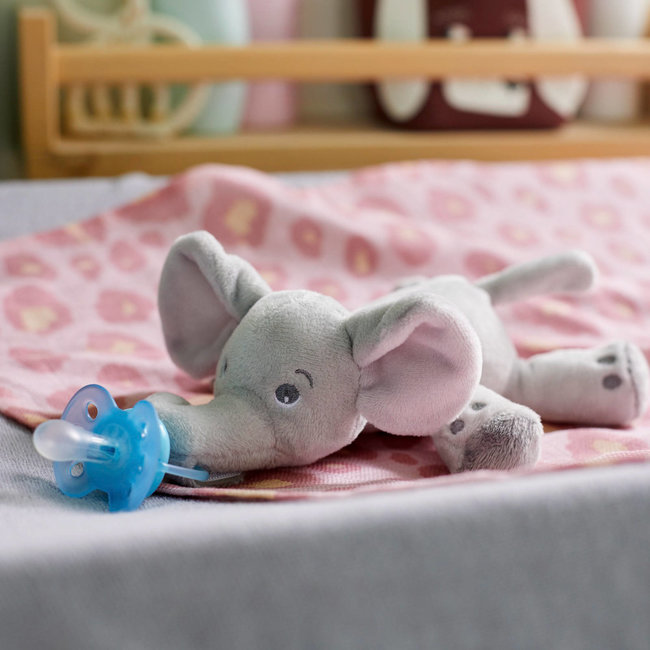 Philips Avent - Snuggle Knuffelspeen - Ultra Soft Olifant - 0/6 maanden