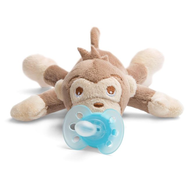 Philips Avent - Snuggle Knuffelspeen - Ultra Soft Aap - 0/6 maanden