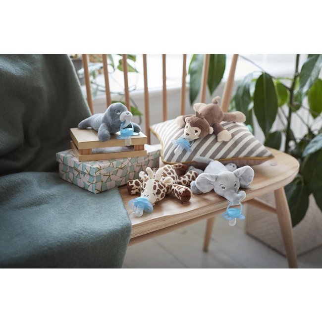 Philips Avent - Snuggle Knuffelspeen - Ultra Soft Aap - 0/6 maanden