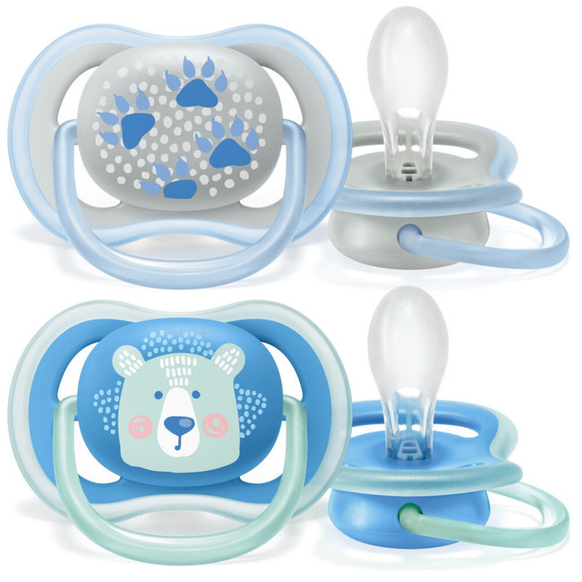 Philips Avent - Ultra Air Fopspeen - 6/18 maanden - Blauw - SCF085/06 - 2 stuks