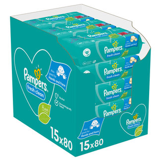 Pampers Pampers - Fresh Clean - Billendoekjes - 1200 doekjes -  15 x 80