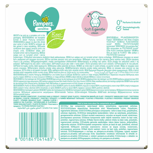 Pampers - Sensitive - Billendoekjes - 1872 doekjes - 36 x 52