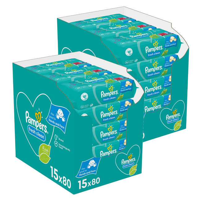Pampers Pampers - Fresh Clean - Billendoekjes - 2400 doekjes - 30 x 80