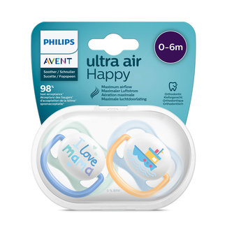 Philips Avent Philips Avent - Ultra Air Fopspeen - 0/6 mnd - Blauwe - 2 stuks