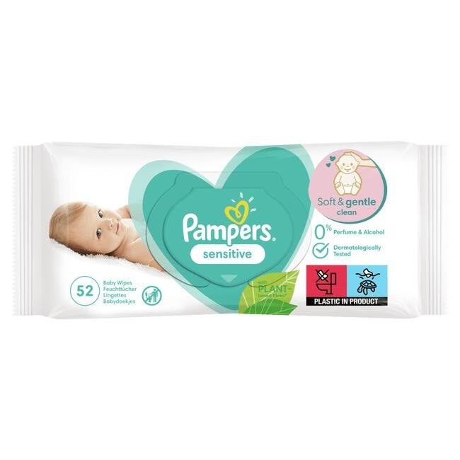 Pampers - Sensitive - Billendoekjes - 52 doekjes - 1 x 52