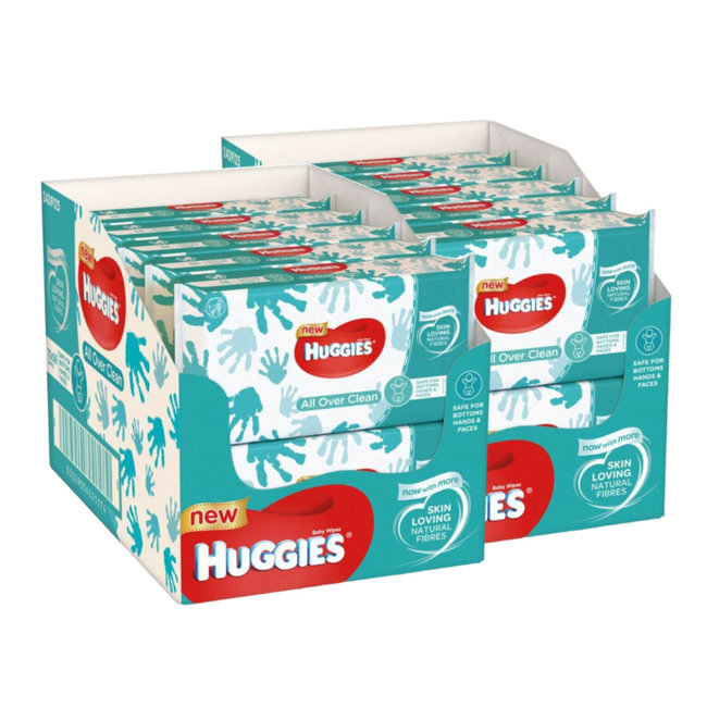 Huggies - Billendoekjes - All Over Clean - 20 x 56 - 1120 stuks