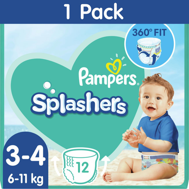 Pampers - Splashers - Wegwerp Zwemluiers - Maat 3/4 - 12 stuks