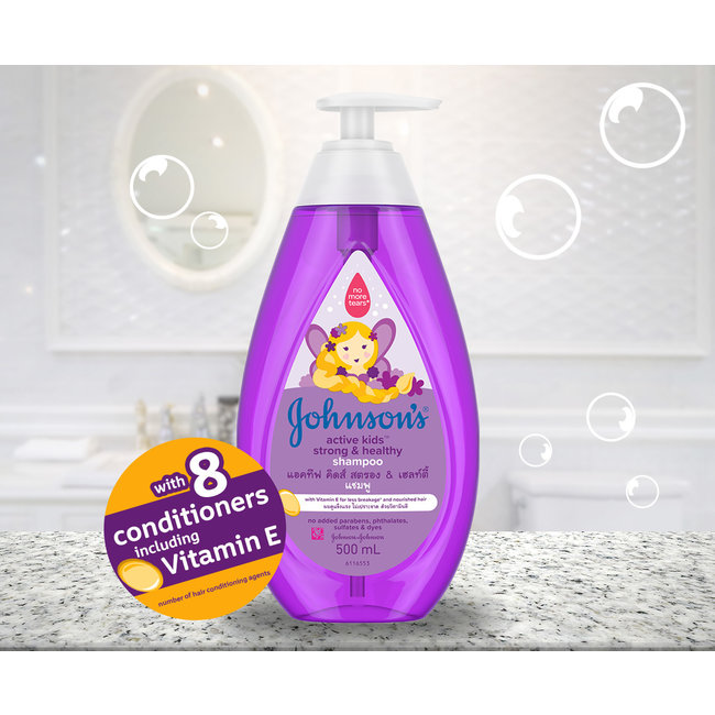 Johnson's - Strenght Drops - Kinder Shampoo - met Vitamine E - 500ml