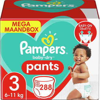 Pampers Pampers - Baby Dry Pants - Maat 3 - Mega Maandbox - 288 luierbroekjes