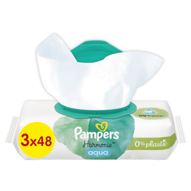 Pampers - Harmonie Aqua - Billendoekjes - 144 doekjes - 3 x 48