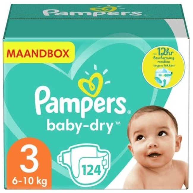 Pampers Pampers - Baby Dry - Maat 3 - Maandbox - 124 luiers