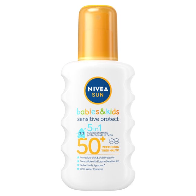 Nivea Nivea Sun Babies & Kids - Protect & Sensitive Spray - Factor SPF50+ - Zonnebrand spray 200ml