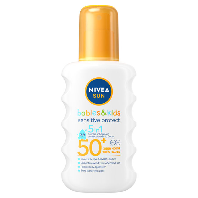 Nivea Sun Babies & Kids - Protect & Sensitive Spray - Factor SPF50+ - Zonnebrand spray 200ml