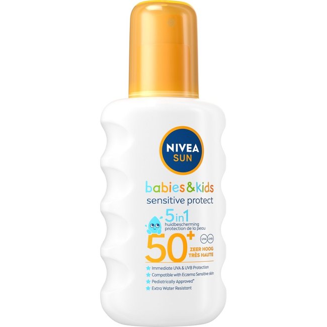 Nivea Sun Babies & Kids - Protect & Sensitive Spray - Factor SPF50+ - Zonnebrand spray 200ml