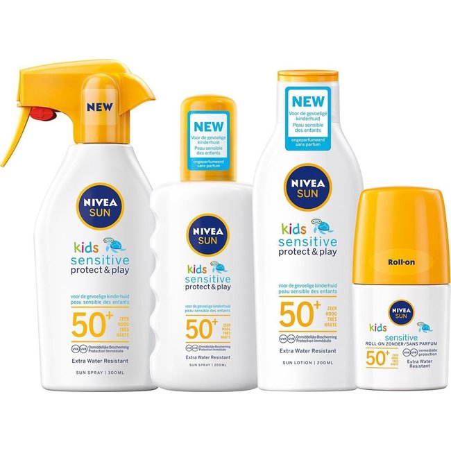 Nivea Sun Babies & Kids - Protect & Sensitive Spray - Factor SPF50+ - Zonnespray - 270ml