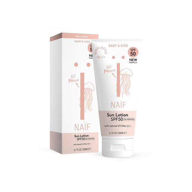 Naif Care - Zonnebrand Kids SPF50 - Parfum vrij - 0% parfum 200 ml