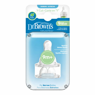 Dr. Brown Dr. Browns - Flesspeen Standaard Y-cut - 9+ maanden - 2 stuks