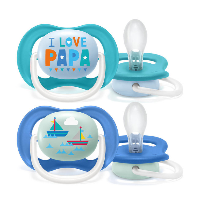 Philips Avent Philips Avent - Ultra Air - Fopspeen Happy - 6/18 maanden - 2 stuks - SCF080/03