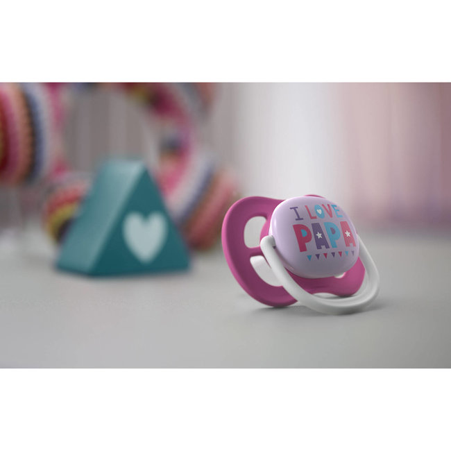 Philips Avent - Ultra Air - Fopspeen Happy - 6/18 maanden - 2 stuks - SCF080/04